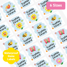 Load image into Gallery viewer, Custom waterproof Name Label Stickers Personalized Dish-washer Safe Freezer-Safe Name Labels for School, Daycare, Camp, Sports, Kids Custom Personalized Name Label Sticker Waterproof, Dishwasher safe, Microwave safe, Freezer safe, Tear-resistant, Strong adhesive School Daycare Camp Kids Birthday Party Gift Present Thanks 
