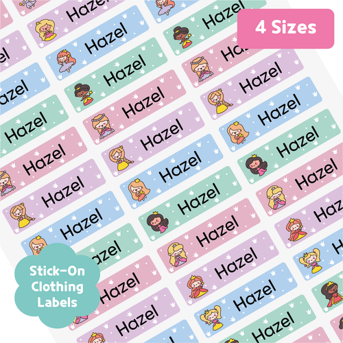 Custom Stick-On Clothing Name Label Stickers Personalized Fabric Textile Label Custom Personalized Stick-On No-Iron Laundry Machine Washer-safe Dryer-safe Name Label Sticker for Clothing  Clothes Textile Fabric Care Label Tag for Kids Back to School Daycare Camp Sports Birthday Gift Present Friends Team Labelling 