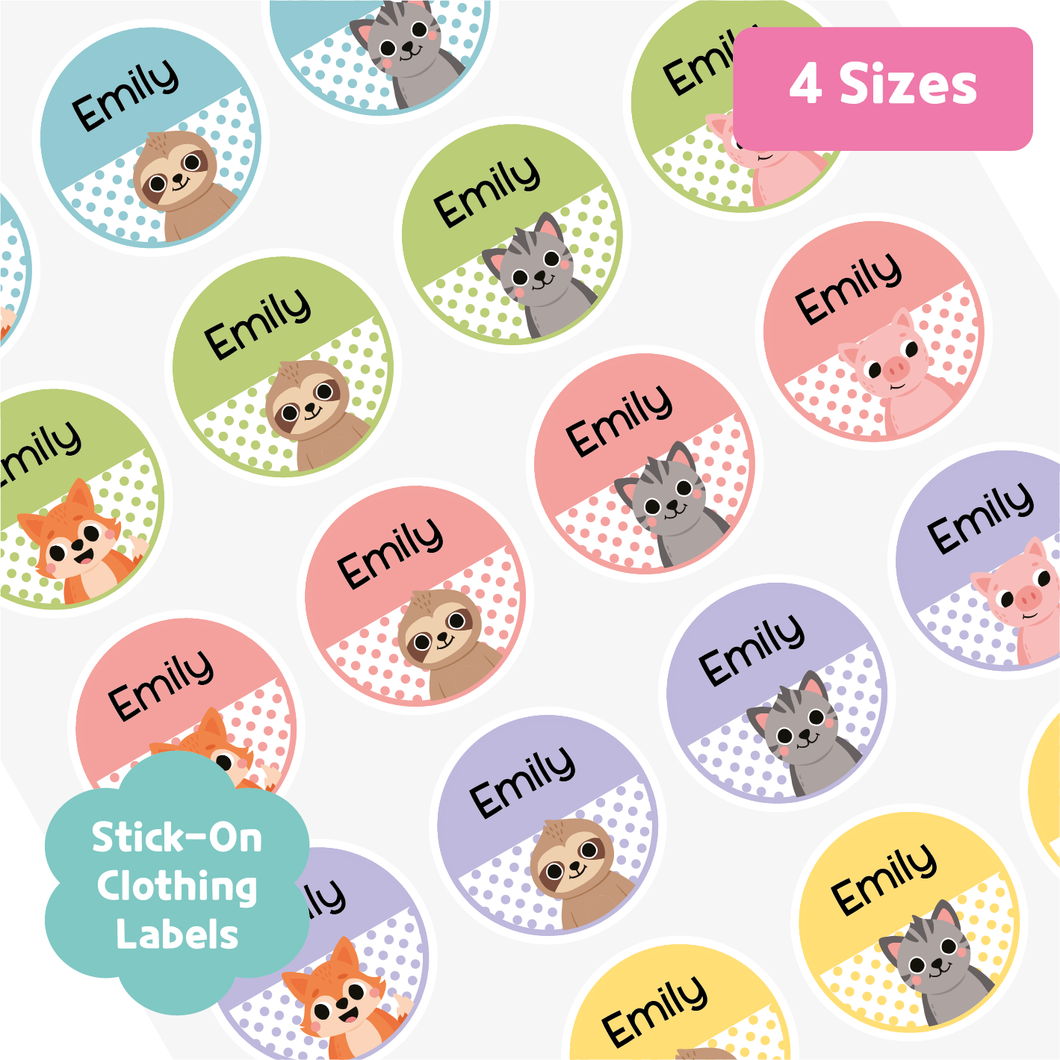 Custom Stick-On Clothing Name Label Stickers Personalized Fabric Textile Label Custom Personalized Stick-On No-Iron Laundry Machine Washer-safe Dryer-safe Name Label Sticker for Clothing Clothes Textile Fabric Care Label Tag for Kids Back to School Daycare Camp Sports Birthday Gift Present Friends Team Labelling