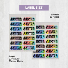 Load image into Gallery viewer, [3D Effect Label] Holographic Plain Label Custom Personalized Gift Present Goods Kids Party School Daycare Camp Sports Canada
