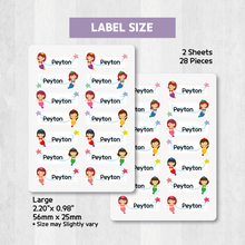 Load image into Gallery viewer, Custom waterproof Name Label Stickers Personalized Dish-washer Safe Freezer-Safe Name Labels for School, Daycare, Camp, Sports, Kids Custom Personalized Name Label Sticker Waterproof, Dishwasher safe, Microwave safe, Freezer safe, Tear-resistant, Strong adhesive School Daycare Camp Kids Birthday Party Gift Present Thanks 
