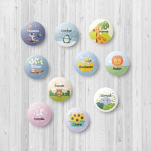 Load image into Gallery viewer, [Button] Ø37mm Pin - Back Button Badge Custom Personalized Gift Present Goods Kids Party School Daycare Camp Sports Canada
