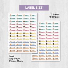 Load image into Gallery viewer, Custom Iron-On Clothing Name Label Stickers Personalized Fabric Textile Label Custom Personalized Iron-on Iron Laundry Washable Washer-safe Dryer-safe Name Label Sticker for Clothing Clothes Textile Fabric Care Label Tag for Kids Back to School Daycare Camp Sports Birthday Gift Present Friends Team Labelling US Canada
