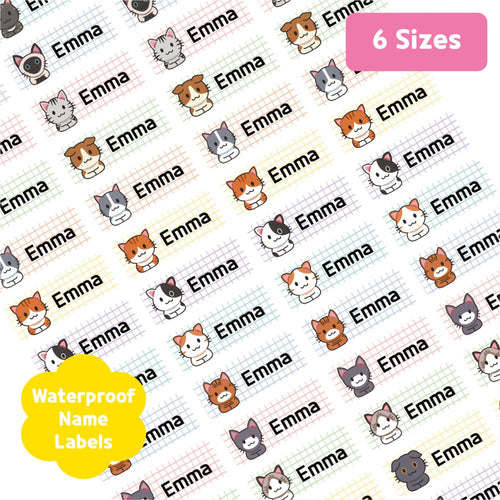 [Name Label] Cat Name Label Custom Personalized Gift Present Goods Kids Party School Daycare Camp Sports Canada