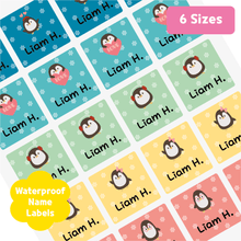 Load image into Gallery viewer, [Name Label] Penguin Name Label Custom Personalized Gift Present Goods Kids Party School Daycare Camp Sports Canada
