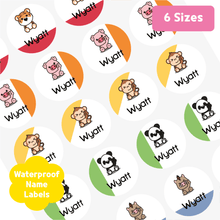 Load image into Gallery viewer, [Name Label] Sitting Animal Name Label Custom Personalized Gift Present Goods Kids Party School Daycare Camp Sports Canada
