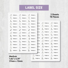 Load image into Gallery viewer, Custom Stick-On Clothing Name Label Stickers Personalized Fabric Textile Label Custom Personalized Stick-On No-Iron Laundry Machine Washer-safe Dryer-safe Name Label Sticker for Clothing  Clothes Textile Fabric Care Label Tag for Kids Back to School Daycare Camp Sports Birthday Gift Present Friends Team Labelling 
