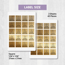 Load image into Gallery viewer, [Plain Label] Gold Plain Label Custom Personalized Gift Present Goods Kids Party School Daycare Camp Sports Canada
