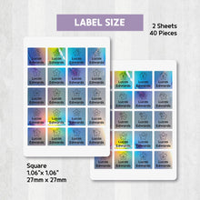 Load image into Gallery viewer, [Plain Label] Holographic Plain Label Custom Personalized Gift Present Goods Kids Party School Daycare Camp Sports Canada
