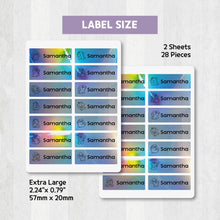 Load image into Gallery viewer, [Plain Label] Holographic Plain Label Custom Personalized Gift Present Goods Kids Party School Daycare Camp Sports Canada
