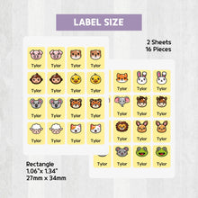 Load image into Gallery viewer, [Shoe Label] Animal Shoes Label Sticker Custom Personalized Gift Present Goods Kids Party School Daycare Camp Sports Canada
