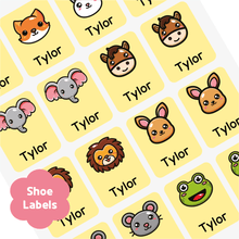 Load image into Gallery viewer, [Shoe Label] Animal Shoes Label Sticker Custom Personalized Gift Present Goods Kids Party School Daycare Camp Sports Canada
