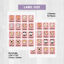 Load image into Gallery viewer, [Shoe Label] Cat Shoes Label Sticker Custom Personalized Gift Present Goods Kids Party School Daycare Camp Sports Canada
