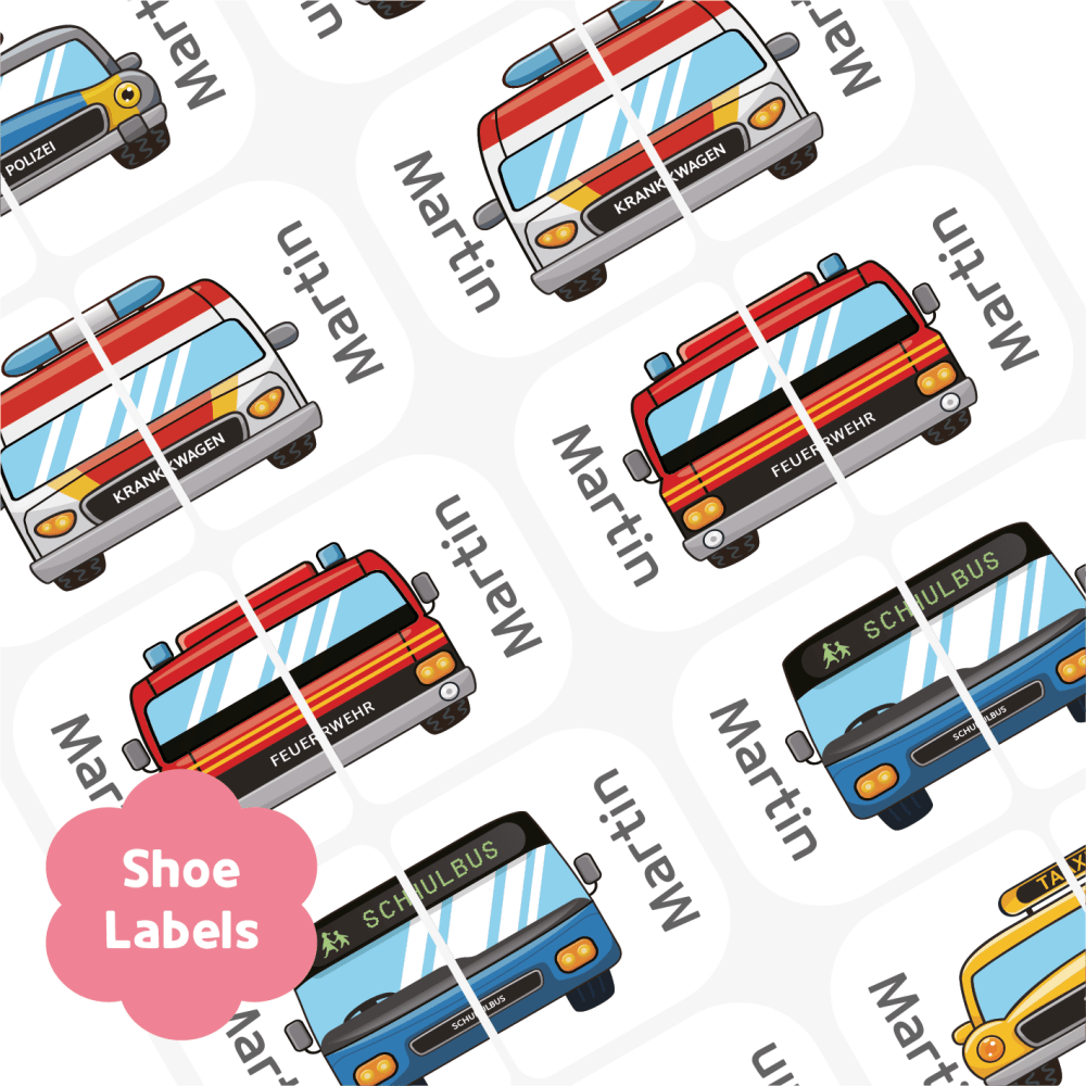 [Shoe Label] New Vehicle Shoe Label Custom Personalized Gift Present Goods Kids Party School Daycare Camp Sports Canada