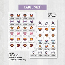 Load image into Gallery viewer, [Stick - On Clothing Label] Animal Banner A Label Custom Personalized Gift Present Goods Kids Party School Daycare Camp Sports Canada
