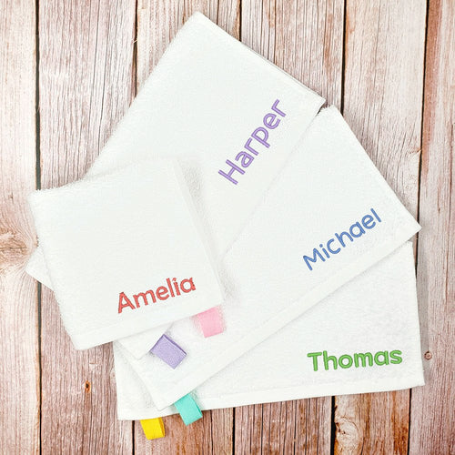 [Towel] Embroidered Cotton Hand Towel Custom Personalized Gift Present Goods Kids Party School Daycare Camp Sports Canada